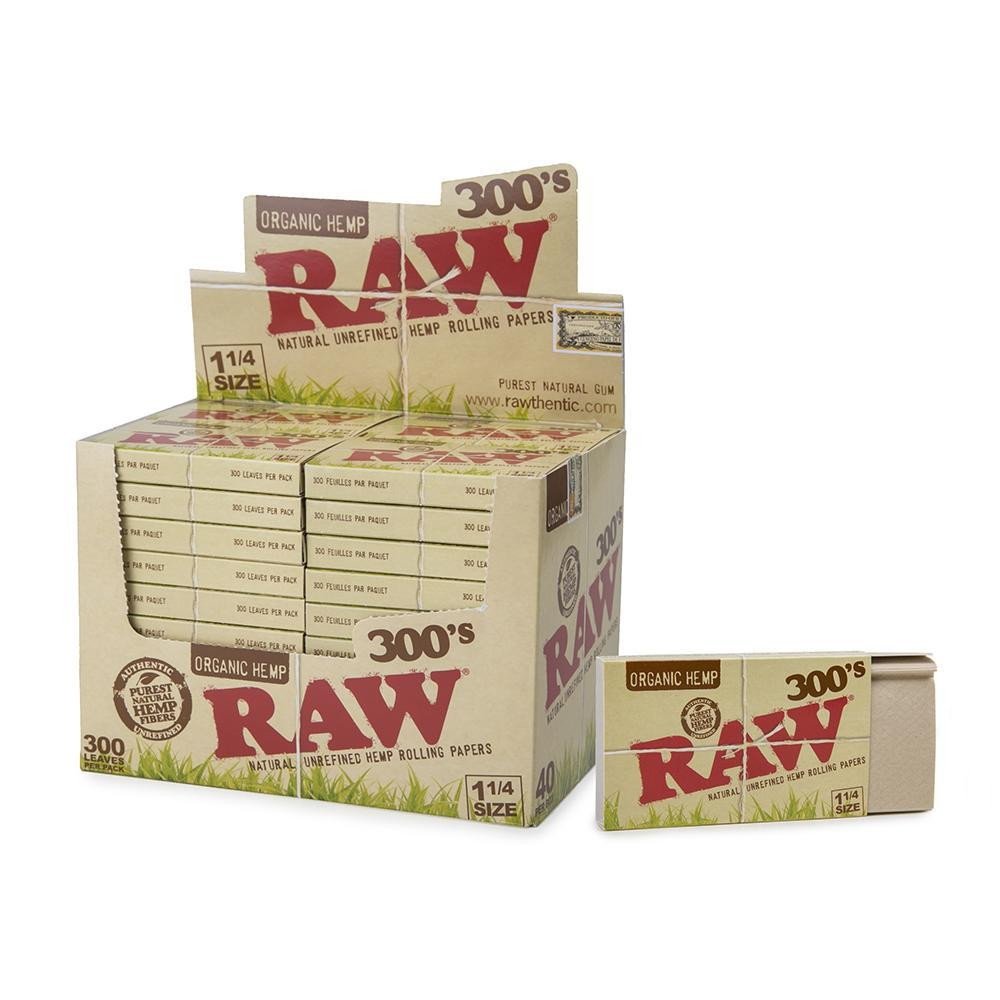 RAW - ORGANIC HEMP - 300'S 1 1/4 - 40 PER BOX