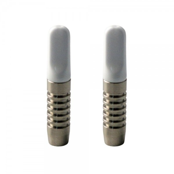 One Hitter, Titanium Tip. Ceramic Mouthpiece. 2ct.