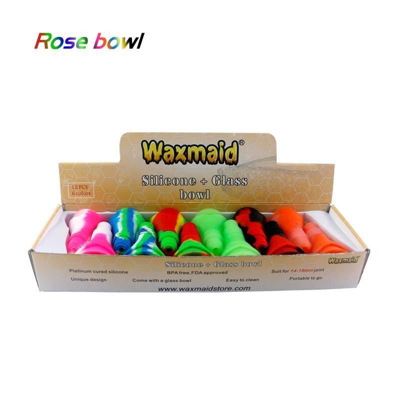 Waxmaid Universal 14mm&18mm Joint Rose Bowl (Silicone+Glass) thumbnail 2
