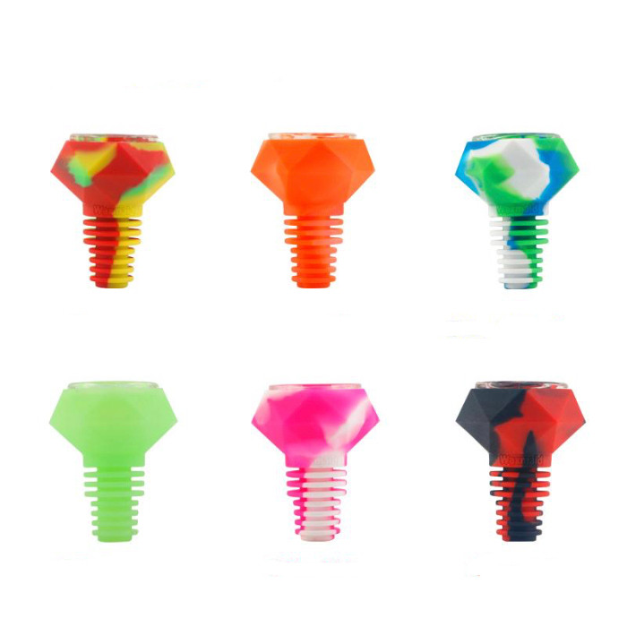 Waxmaid Universal 14mm & 18mm Joint, Diamond Bowl-Silicone & Glass. thumbnail 7