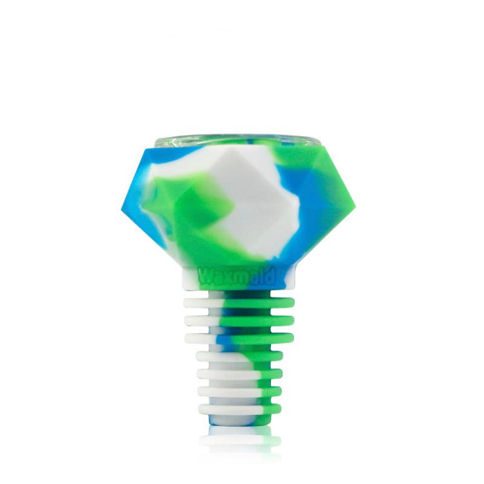 Waxmaid Universal 14mm & 18mm Joint, Diamond Bowl-Silicone & Glass. thumbnail 8