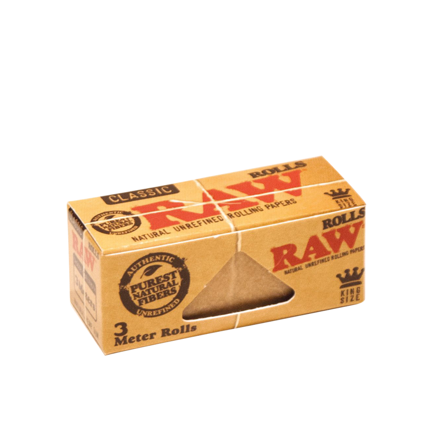 RAW CLASSIC ROLLS KING SIZE PAPER. 12 PER BOX. 3 METERS EACH- 9 Feet long thumbnail 8