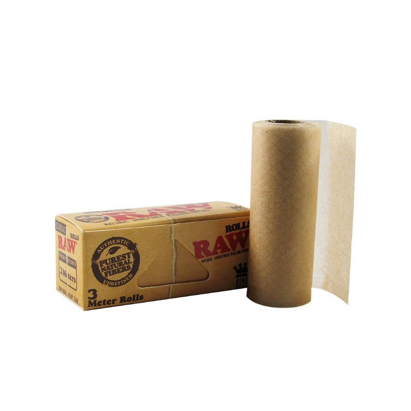 RAW CLASSIC ROLLS KING SIZE PAPER. 12 PER BOX. 3 METERS EACH- 9 Feet long thumbnail 5