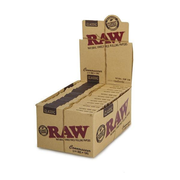 Raw Classic Connoisseur 1¼ With Tips Rolling Paper| Box Of 24 Packs thumbnail 4
