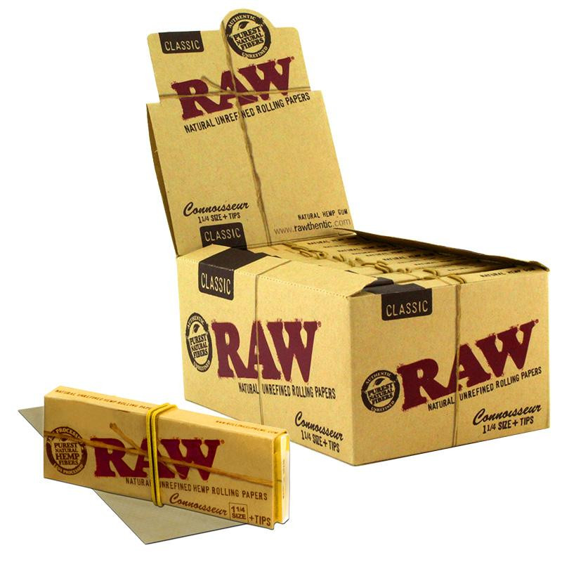 Raw Classic Connoisseur 1¼ With Tips Rolling Paper| Box Of 24 Packs thumbnail 5