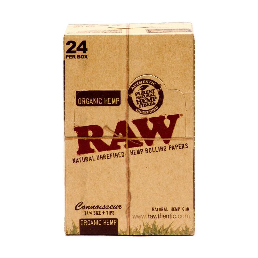 RAW - ORGANIC HEMP - CONNOISSEUR - 1 1/4 + TIPS- 24 PER BOX thumbnail 4