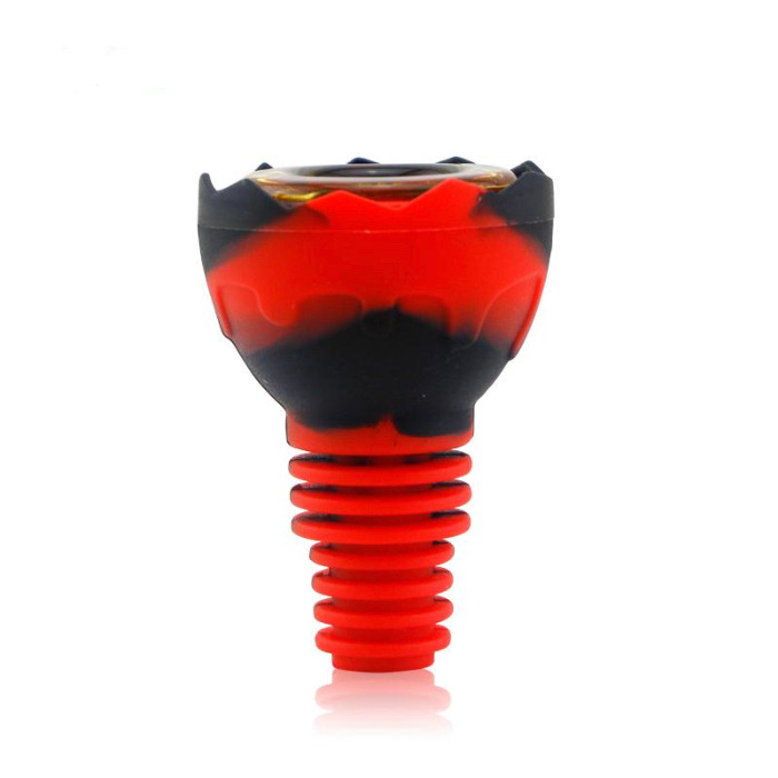Waxmaid Universal 14mm & 18mm Joint, Egg Bowl-Silicone & Glass. thumbnail 3
