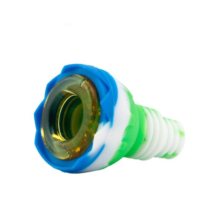 Waxmaid Universal 14mm & 18mm Joint, Egg Bowl-Silicone & Glass. thumbnail 7