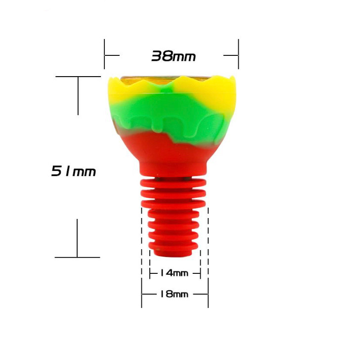 Waxmaid Universal 14mm & 18mm Joint, Egg Bowl-Silicone & Glass. thumbnail 5