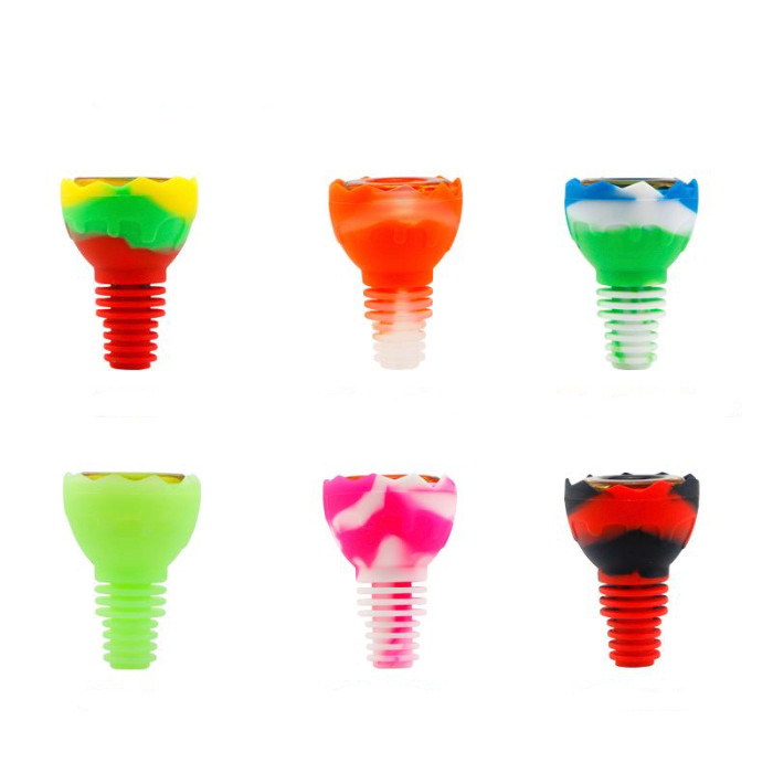 Waxmaid Universal 14mm & 18mm Joint, Egg Bowl-Silicone & Glass. thumbnail 2