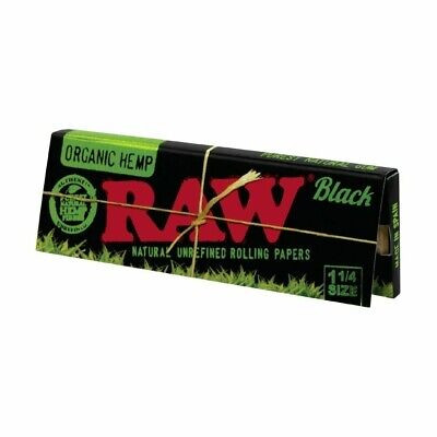 RAW - BLACK - ORGANIC HEMP - 1 1/4 - 24 PER BOX thumbnail 2