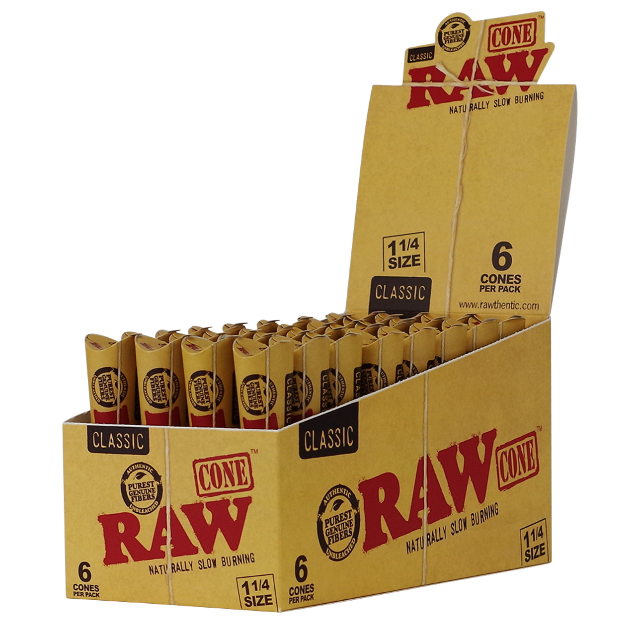 RAW - CLASSIC CONES - 1 1/4 DISPLAY - 32PACK/6CT thumbnail 2