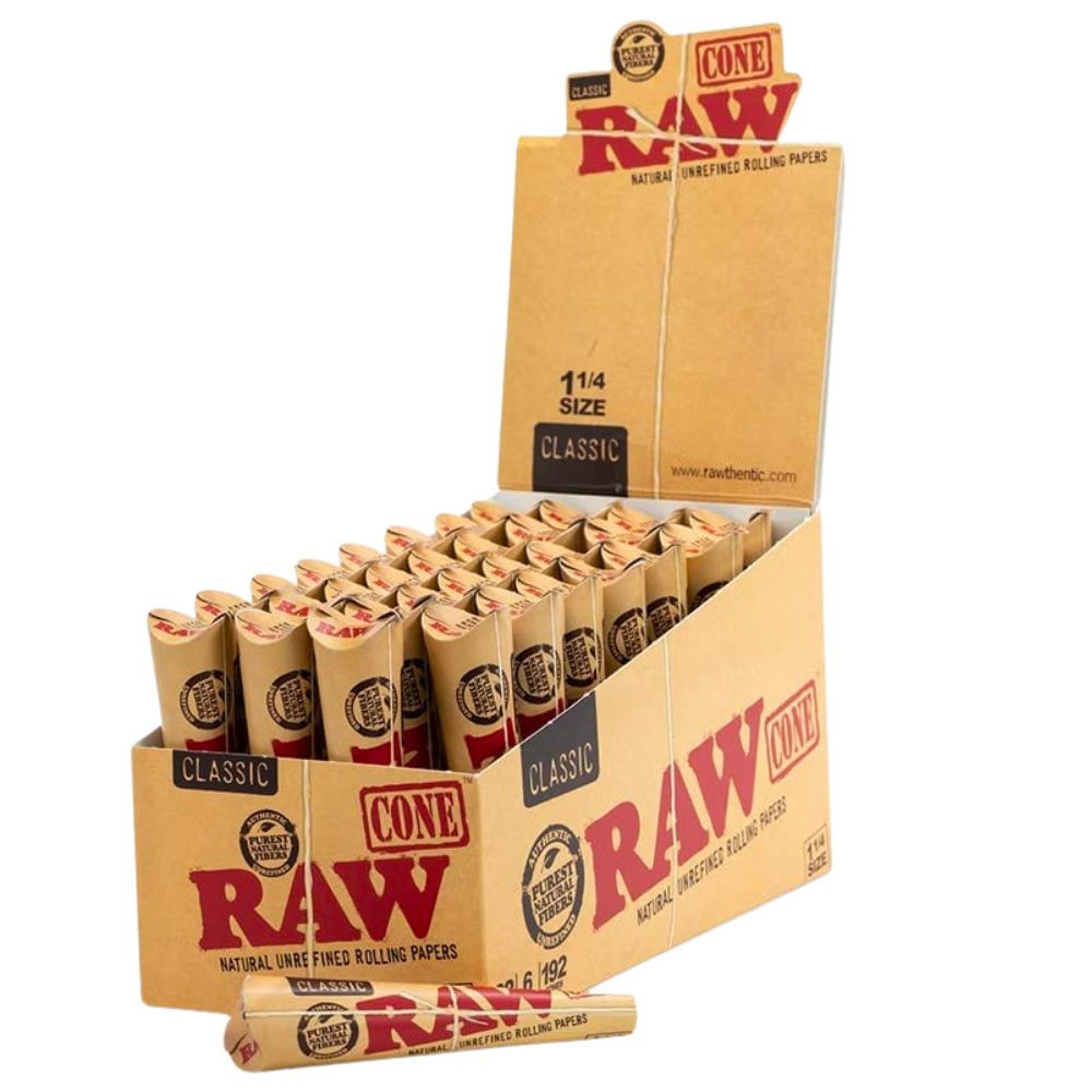 RAW - CLASSIC CONES - 1 1/4 DISPLAY - 32PACK/6CT