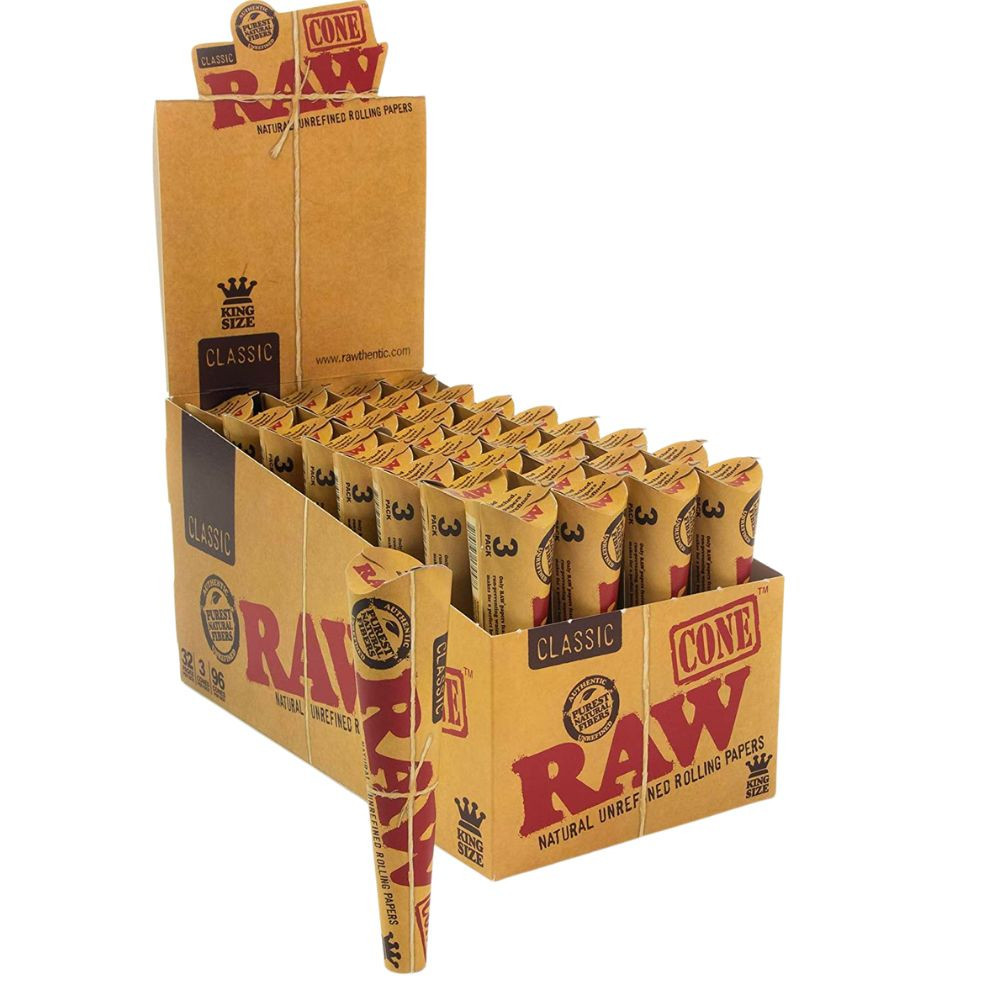 RAW - CLASSIC CONES - KING SIZE DISPLAY - 3CT