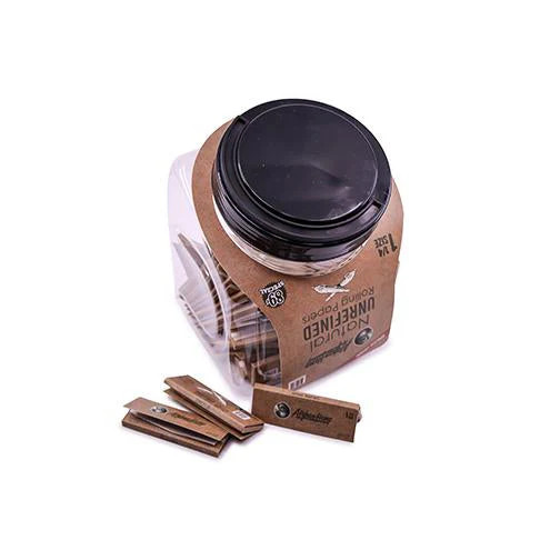 AFGHAN HEMP - NATURAL UNREFINED ROLLING PAPERS 1 1/4 - JAR DISPLAY OF 50 PACKS - JAR 1 1/4 thumbnail 3