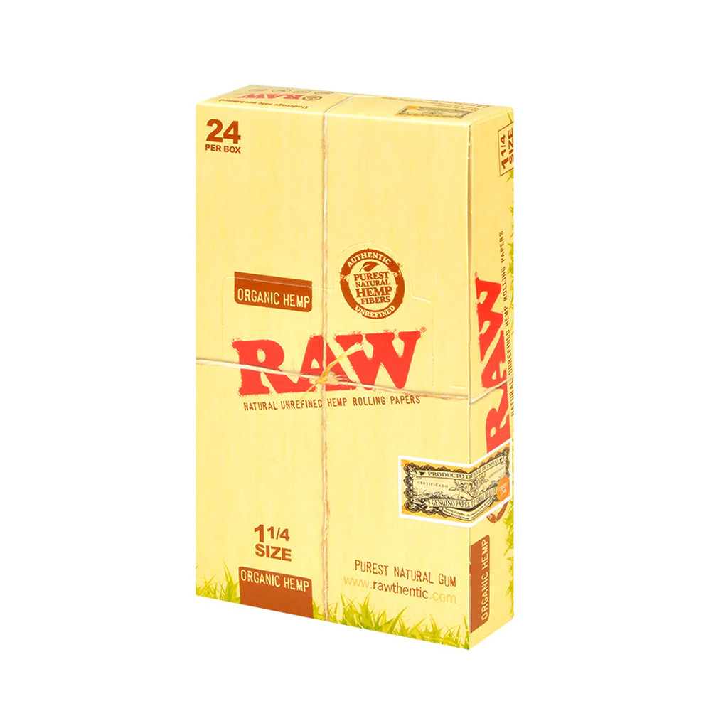 RAW - ORGANIC HEMP - 1 1/4 - 24 PER BOX