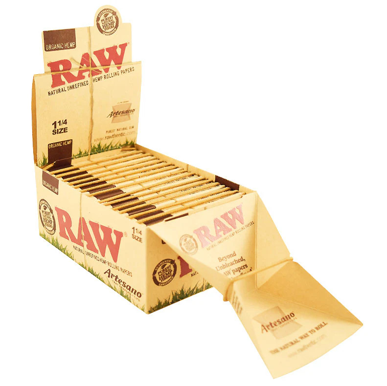 RAW - ORGANIC HEMP - 1 1/4 - ARTESANO - 15 PER BOX thumbnail 2