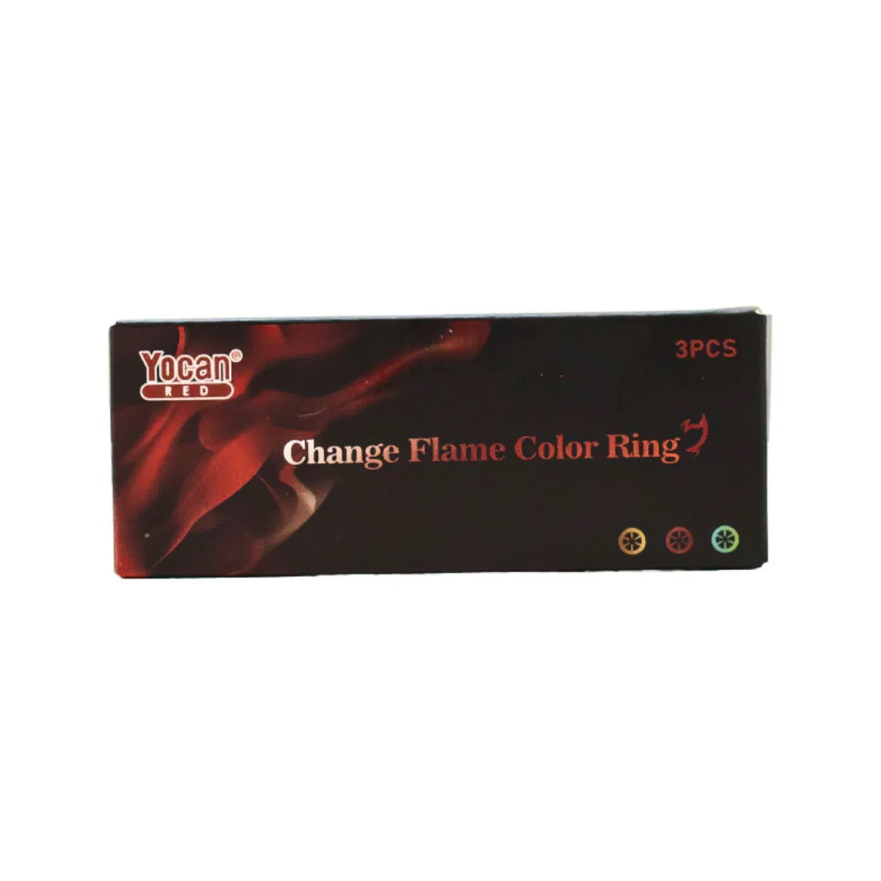 YOCAN RED - CHANGE FLAME COLOR RING - PACK OF 3