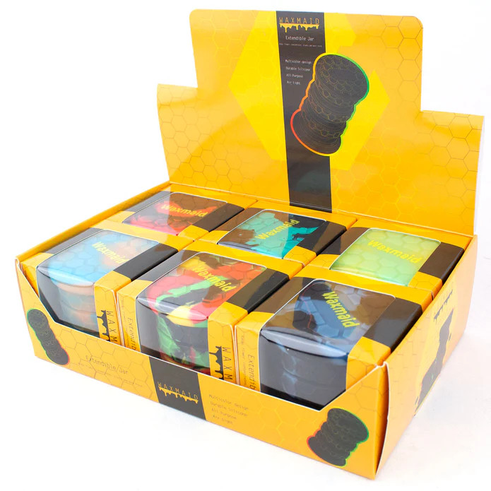 WAXMAID - EXTENDIBLE SILICONE JAR - DISPLAY OF 12 - SMALL