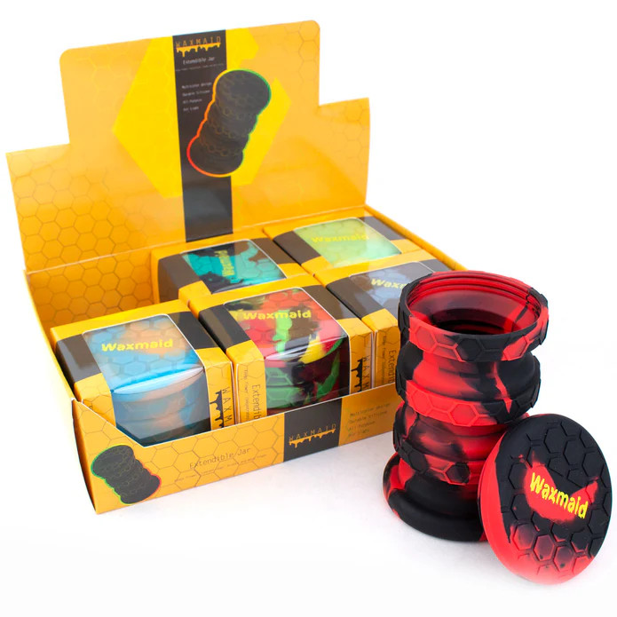 WAXMAID - EXTENDIBLE SILICONE JAR - DISPLAY OF 12 - SMALL thumbnail 2