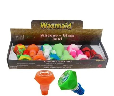 WAXMAID - SILICONE + GLASS BOWL DISPLAY - 12 IN DISPLAY