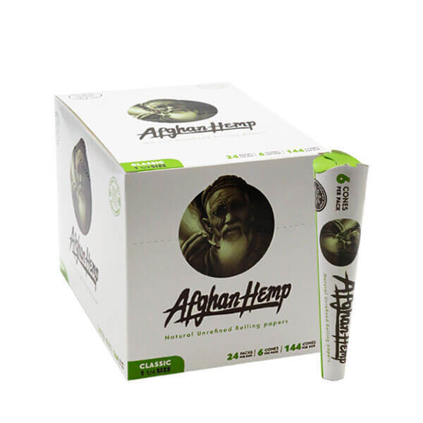 NATURAL UNREFINED ROLLING PAPERS PRE-ROLLED CONES 1 1/4 - 144 CONES