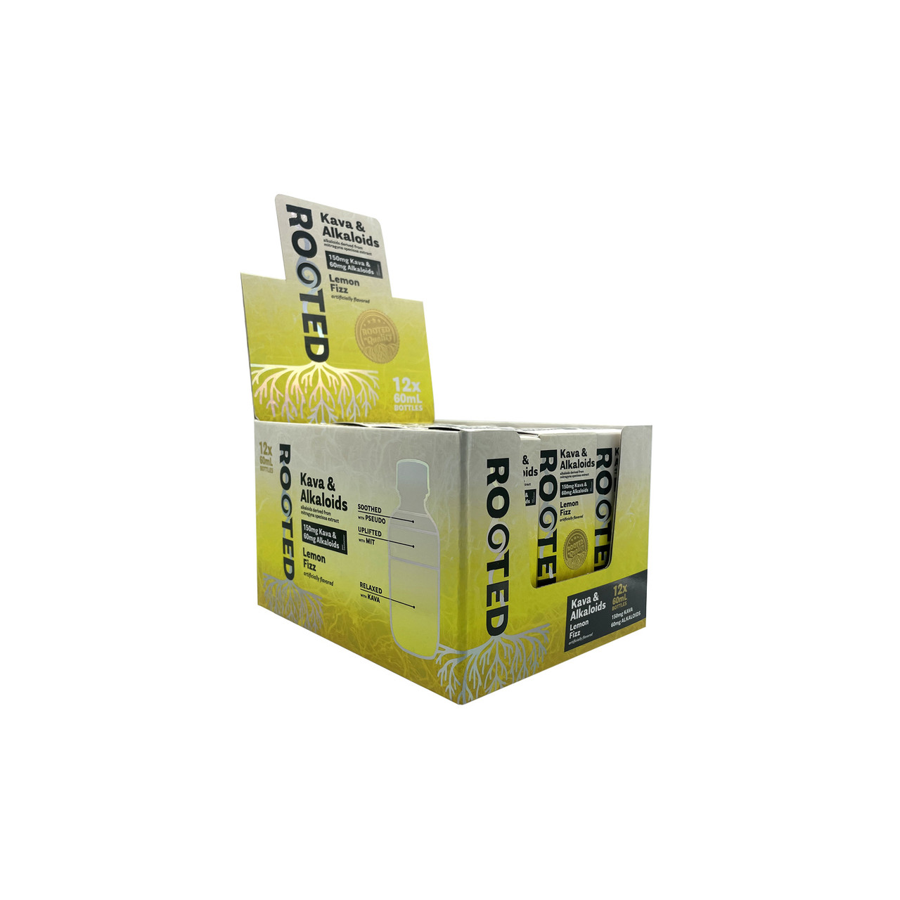 ROOTED - KAVA & ALKALOIDS - DISPLAY OF 12 BOTTLES thumbnail 5