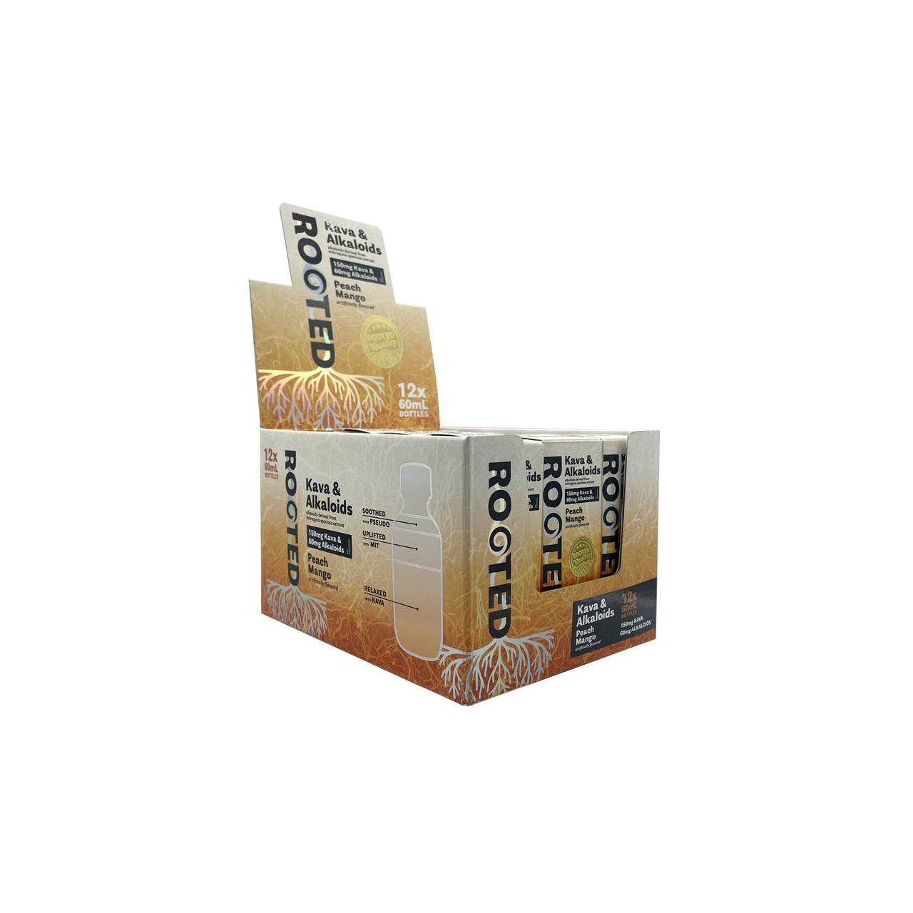 ROOTED - KAVA & ALKALOIDS - DISPLAY OF 12 BOTTLES thumbnail 9