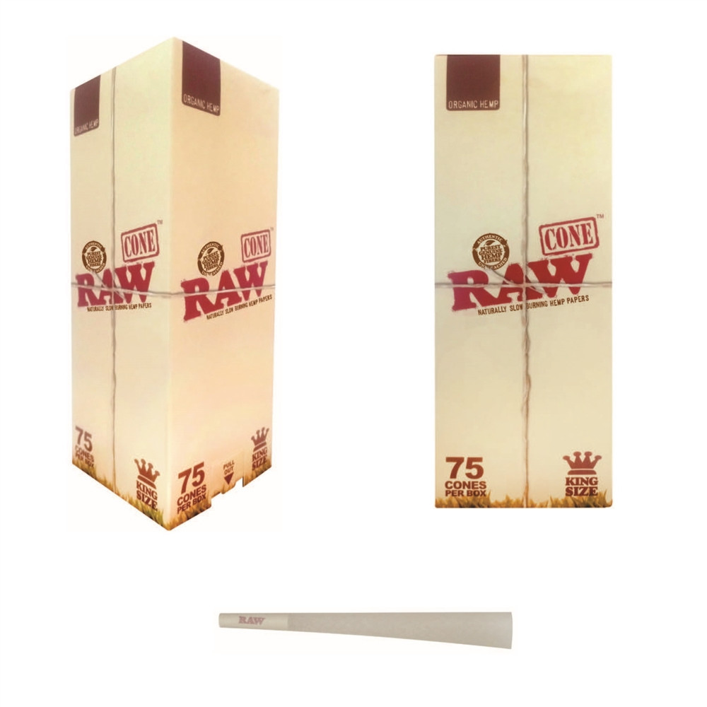 Raw Organic Cone King Size - 75ct