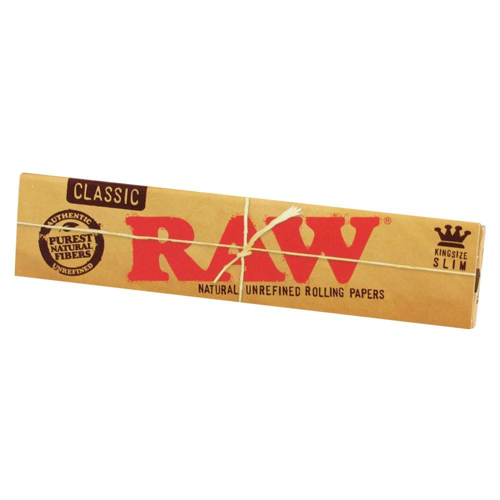 RAW CLASSIC KING SIZE SLIM ROLLING PAPER 32 LEAVES 50 PACK | 1 BOX thumbnail 4