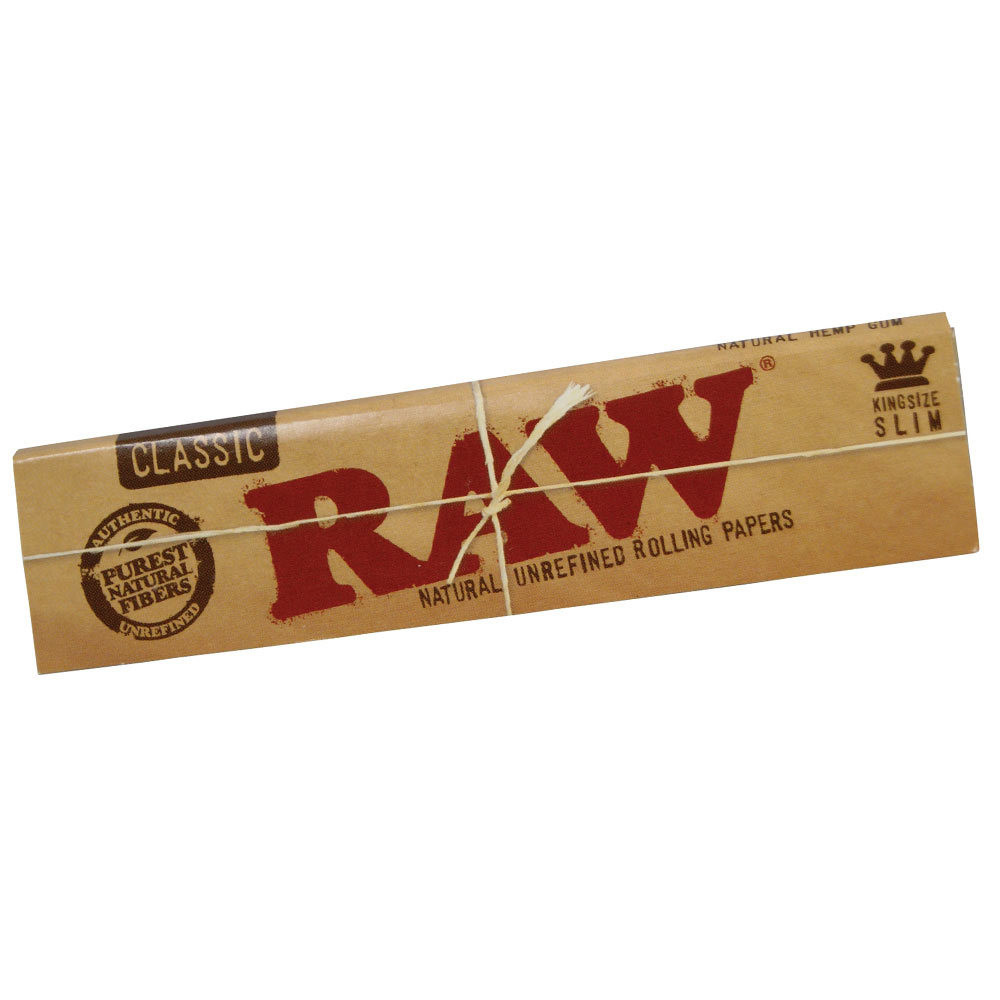 RAW CLASSIC KING SIZE SLIM ROLLING PAPER 32 LEAVES 50 PACK | 1 BOX thumbnail 3