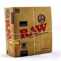 RAW CLASSIC KING SIZE SLIM ROLLING PAPER 32 LEAVES 50 PACK | 1 BOX thumbnail 6