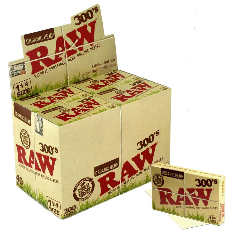 RAW ORGANIC 1 1/4 300 ROLLING PAPER 300's 40 PACK - 1 BOX thumbnail 3