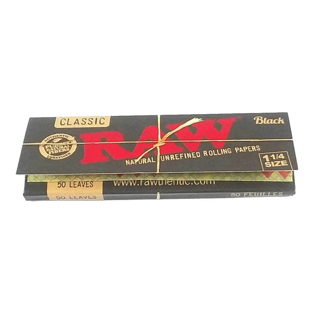 RAW Black 1 1/4 Rolling Papers - 24 Booklets thumbnail 7