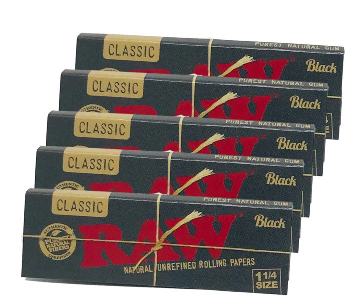 RAW Black 1 1/4 Rolling Papers - 24 Booklets thumbnail 4