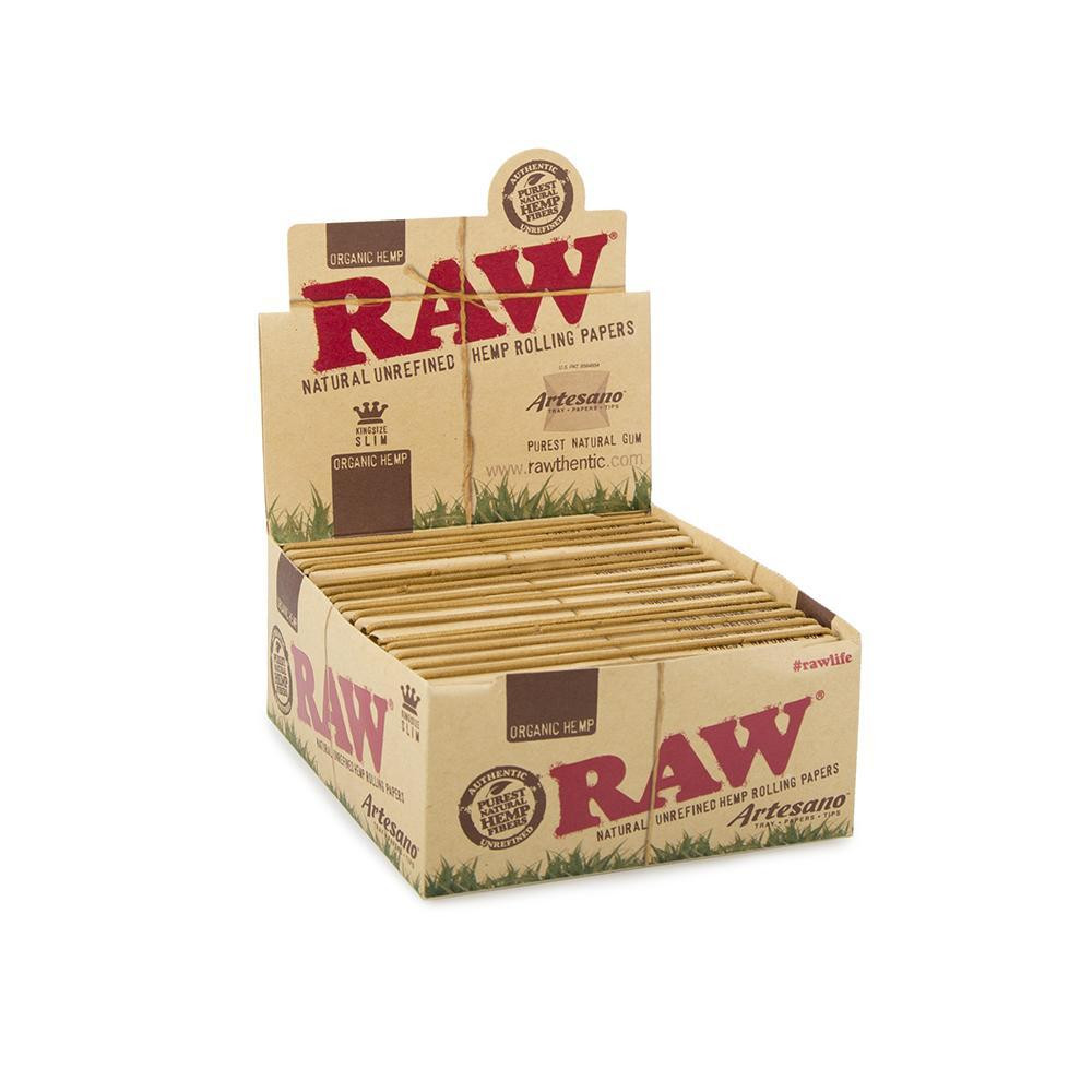 Raw Organic Artesano King Size Slim + Tips & Paper Rolling Tray thumbnail 5