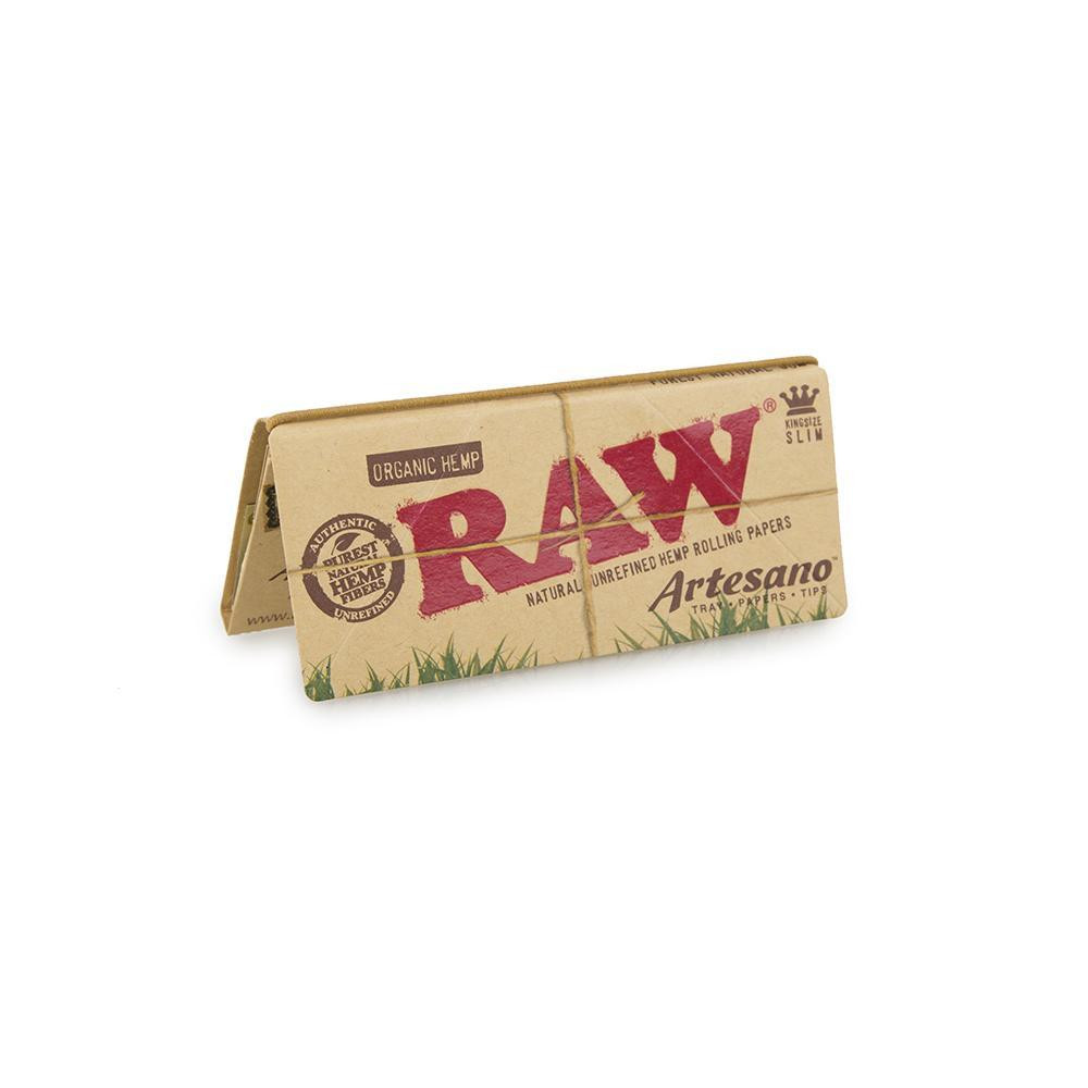 Raw Organic Artesano King Size Slim + Tips & Paper Rolling Tray thumbnail 4