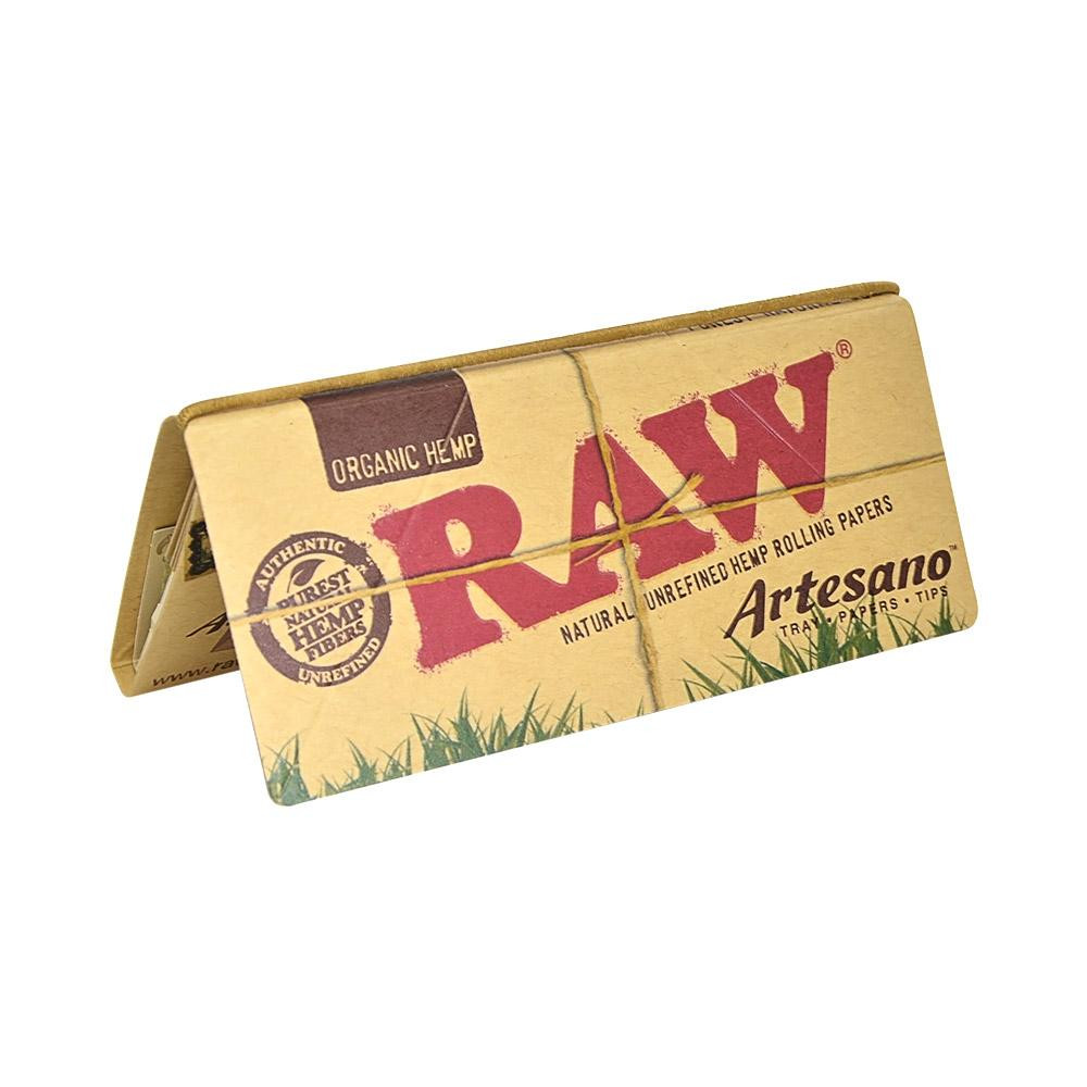 Raw Organic Artesano King Size Slim + Tips & Paper Rolling Tray thumbnail 3