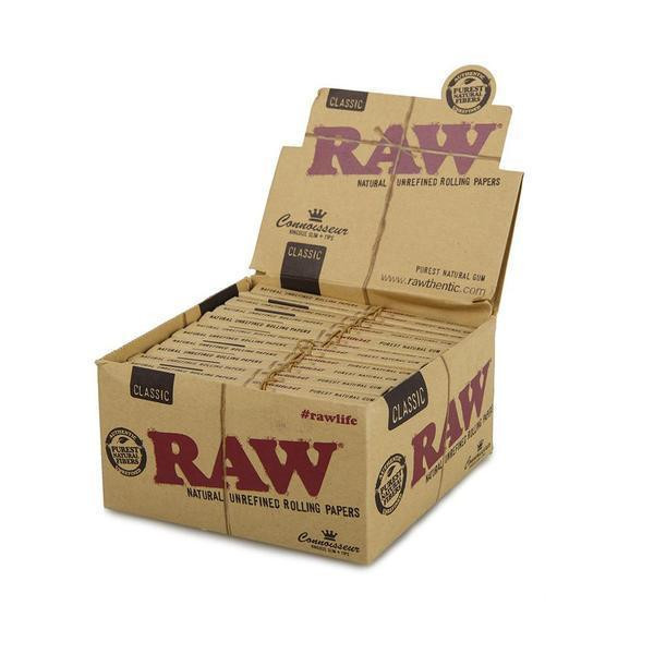 RAW - Classic Connoisseur King Size Slim with Tips Rolling Paper| Box of 24 Packs thumbnail 3