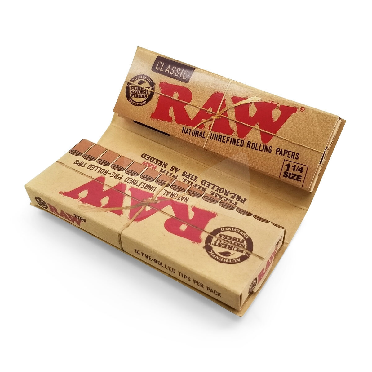 RAW Connoisseur 1 1/4 Size Classic Rolling Papers With Tips - 24ct Per Box thumbnail 5
