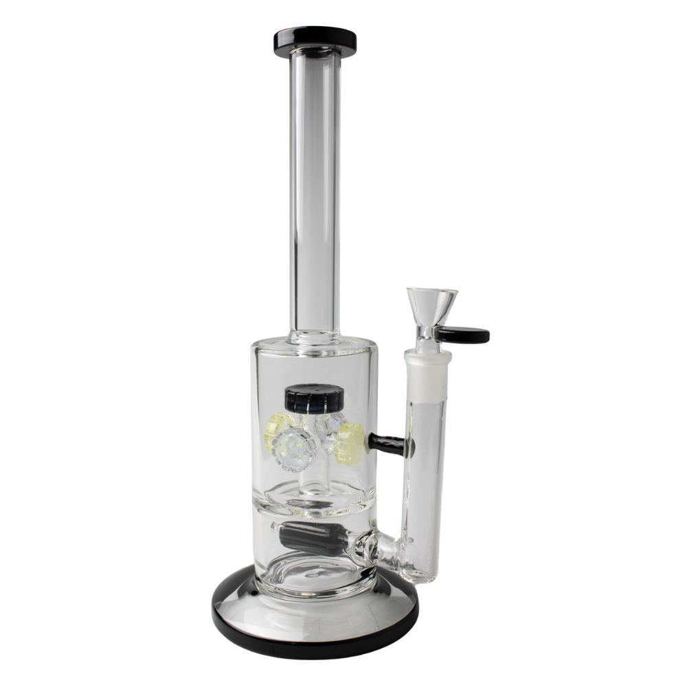 5mm – 11” Double Perc Disk Base Straight Tube - View 1