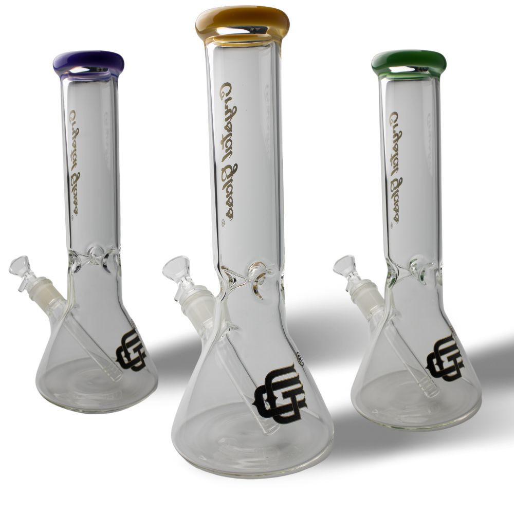 5mm – 12” Crystal Glass Beaker Base W/ Ice Pinch - Ice Catcher - 420 PROMO - View 1